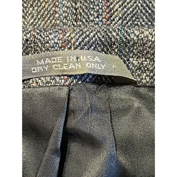 Vintage Haggar 44R Gray Multi-Color Herringbone Tweed Blazer Sport Coat Jacket - Picture 10 of 14